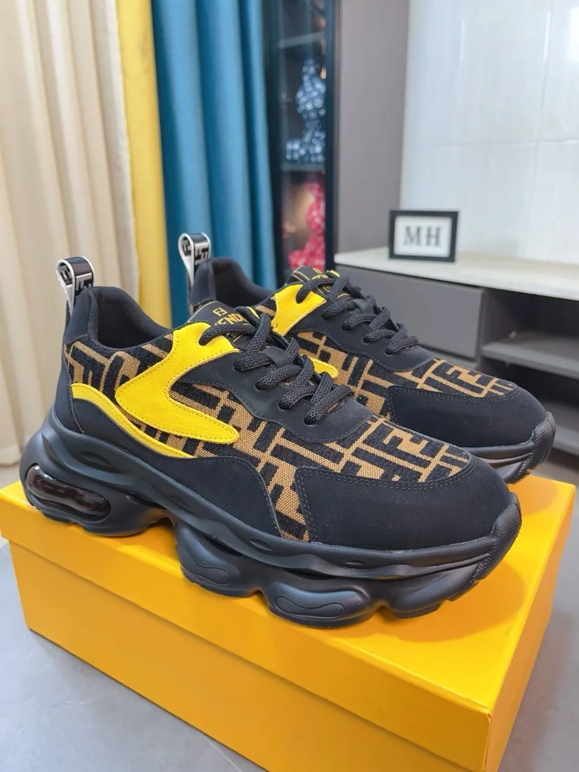 Men's shoes 💰438🌹🌹【fendi Fendi】: 🔝High-end brand of men's shoes: high-top series: official website 1:1 latest masterpiece: the upper is made of brand fabric with imported cowhide technology, ➕🐑made in sheepskin👍, making walking more convenient and comfortable, a stunning work, compared with the official quality, the beautiful 1:1 replica [color]! Create a fashionable personality to set off your uniqueness! A must-have for trendy men! 🔥Size: 38-44.